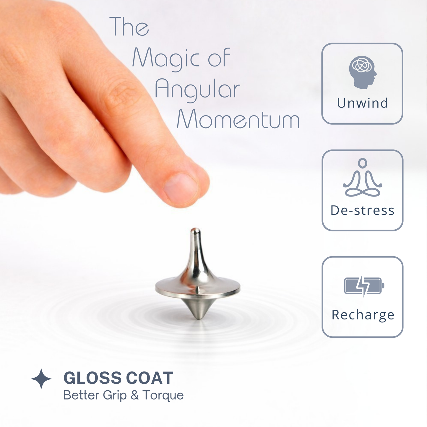 The Spinning Top — Stainless Steel